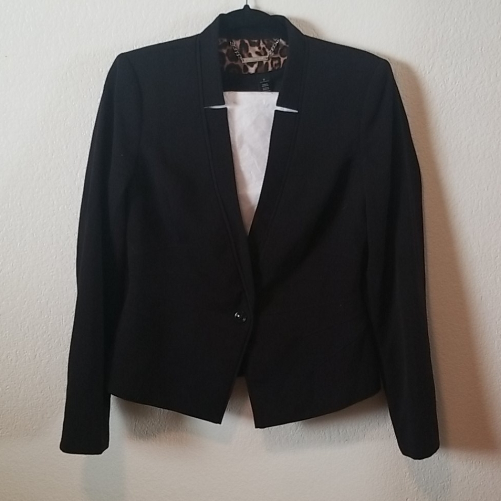 Black Notch Collar Blazer